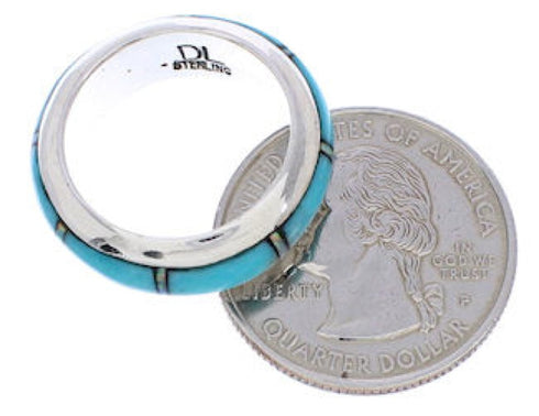 Southwestern Silver Turquoise And Opal Ring Size 6-1/2 TX41969